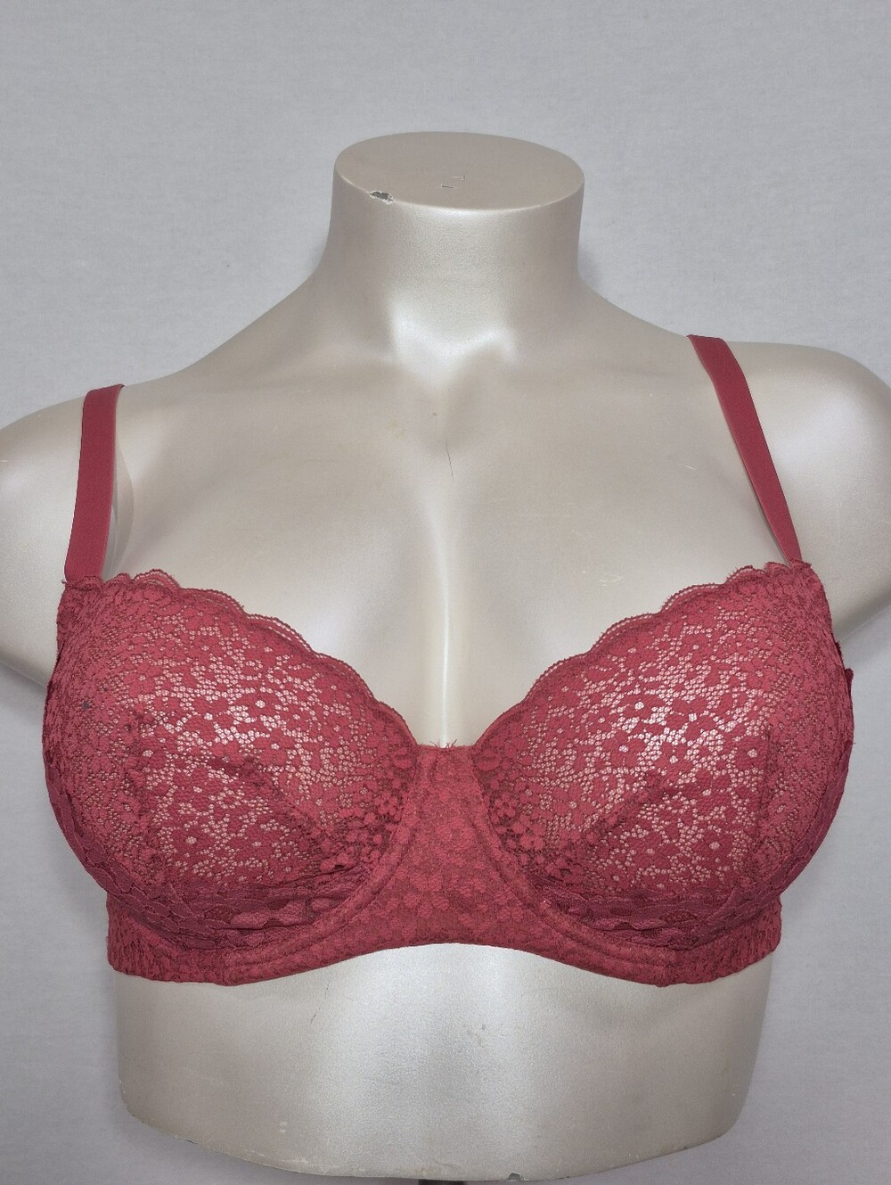 38DDD Body By Victoria's‎ Secret Semi Sheer Lace Unlined Demi UW Bra